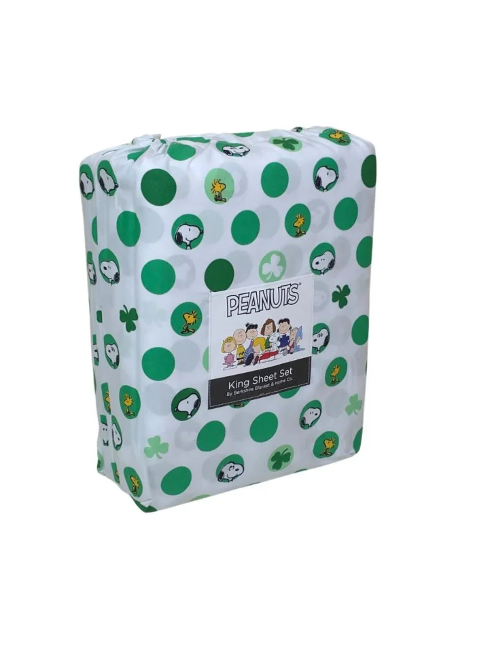 Peanuts Snoopy & Woodstock King Sheets Shamrock St Patrick's Day By Berkshire - Picture 2 of 6